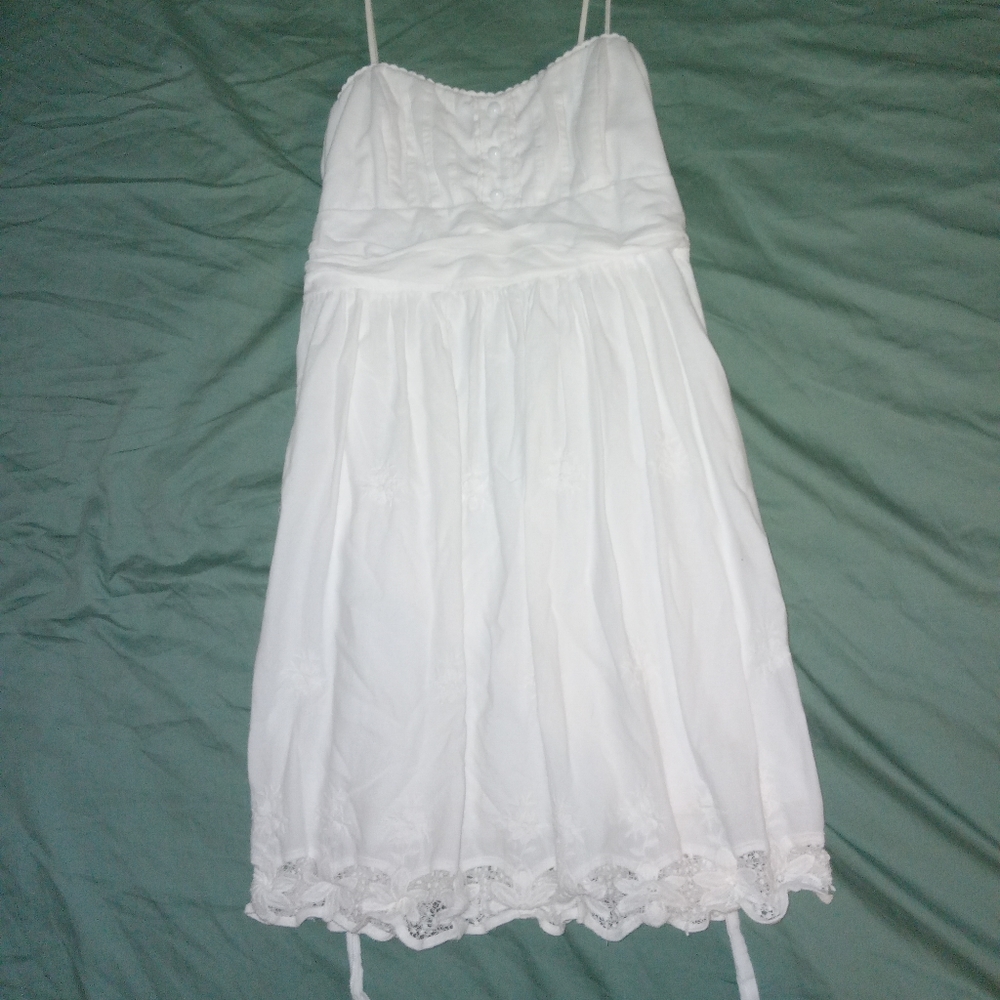 White spaghetti strap dress